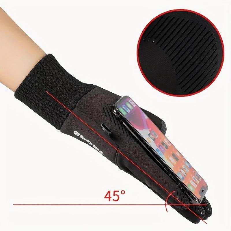 Set Hiver 2 Pièces Cagoule Et Gants Épais Unisexe Noir Pour Sports De Plein Air Et Trajets Quotidiens Chaud Léger – Image 5