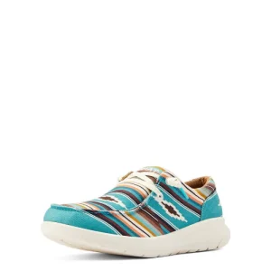 Soulier Ariat Hilo Turquoise Serape Print Slip On Shoes (Femme)