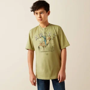 T-Shirt Ariat Enfant Oh Chute - TENT GREEN