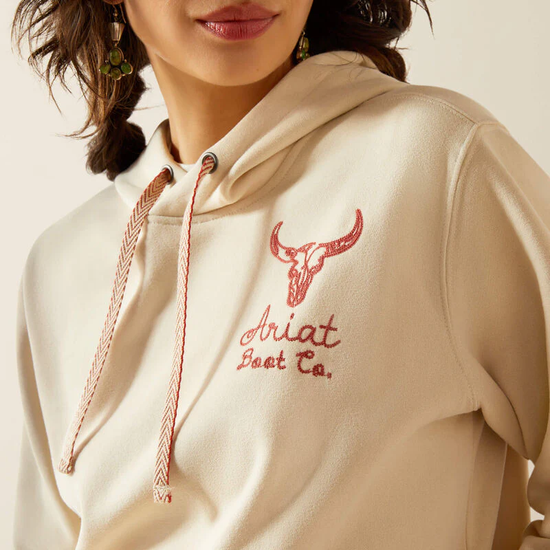 Hoodies Ariat Femme Stitch Hood Oyster - Gray – Image 3