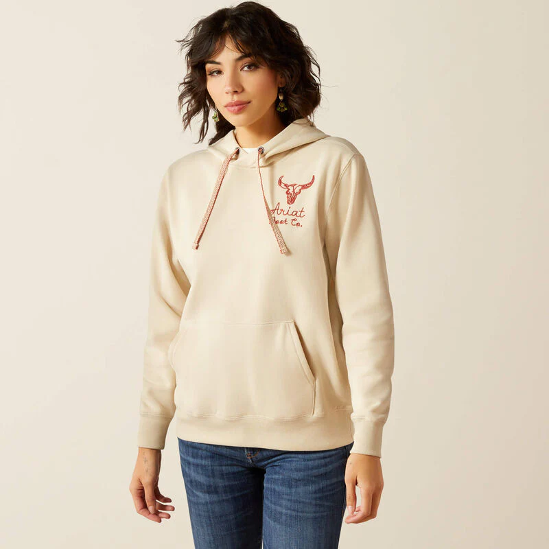 Hoodies Ariat Femme Stitch Hood Oyster - Gray – Image 2