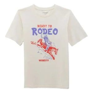 T-shirt Wrangler enfant White Ready 2 Rodeo Tee