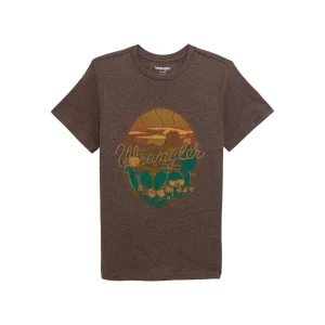 T-shirt Wrangler Femme Short Sleeve - French Roast Heather