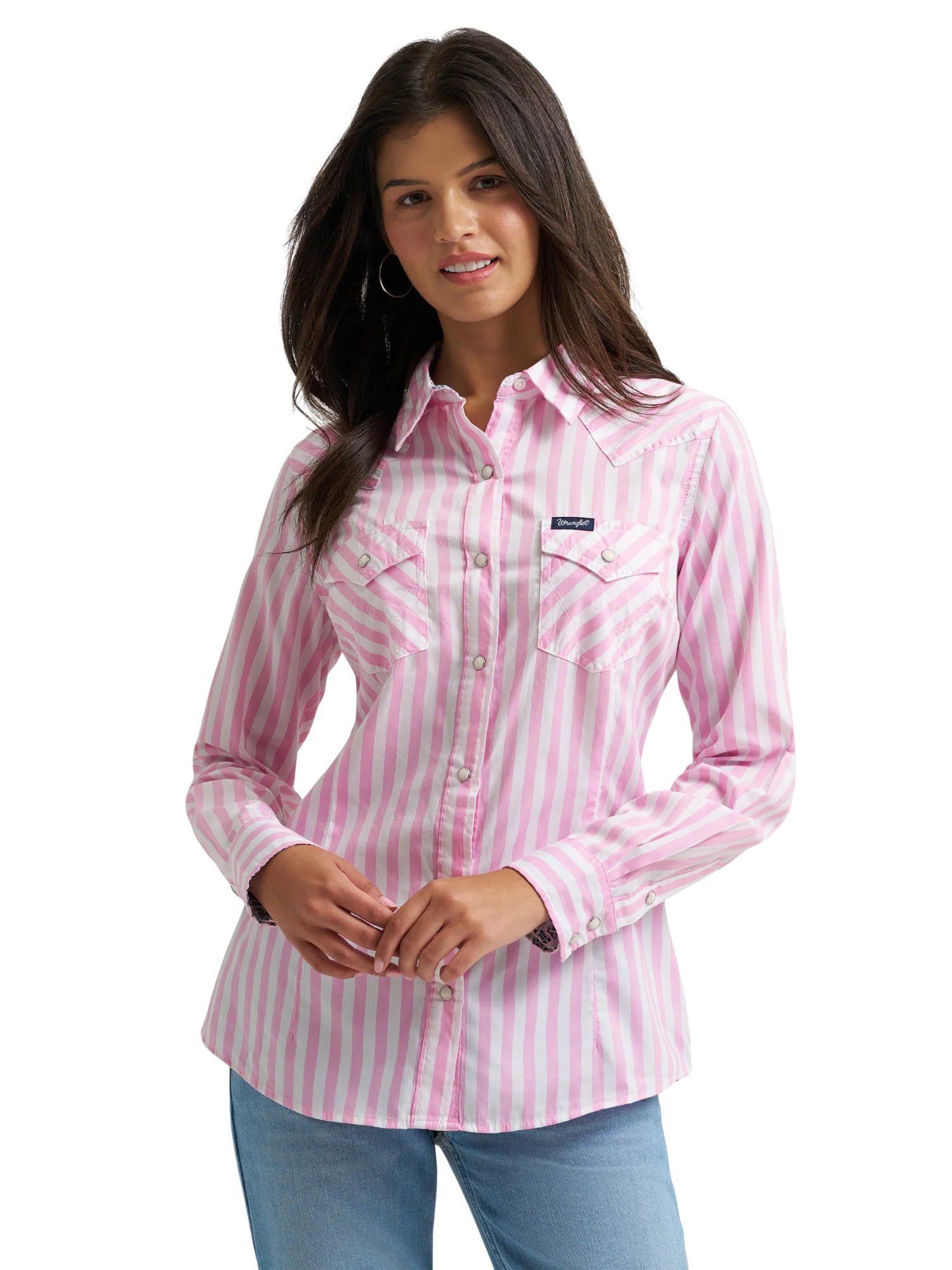 Chemise Western Snap Stripe Pink - Femme – Image 2