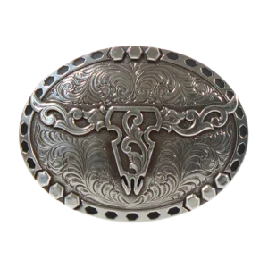 Boucle de ceinture Florale Crâne de Taureau