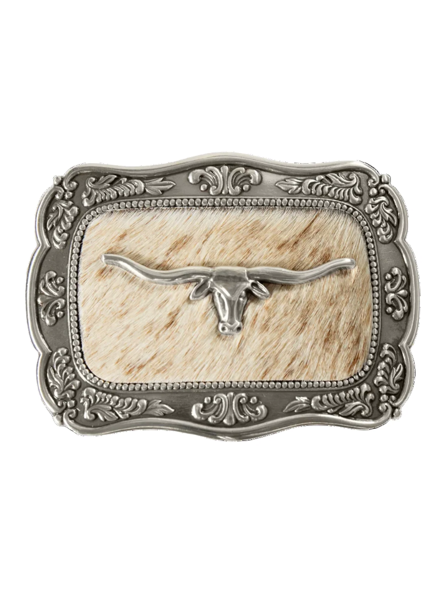 Boucle de ceinture Longhorn avec poils – Image 2