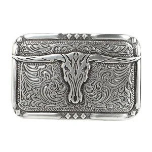 Boucle de ceinture Vintage Longhorn Skull