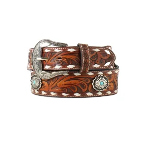 Ceinture Tooled Buck Lacing Tan - Femme