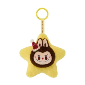The Monsters Labubu Porte Clefs Peluche Etoile Jaune Étincelante