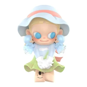 Pop Mart Figurine Zsiga Take It Slow PVC Bleu Clair Chapeau