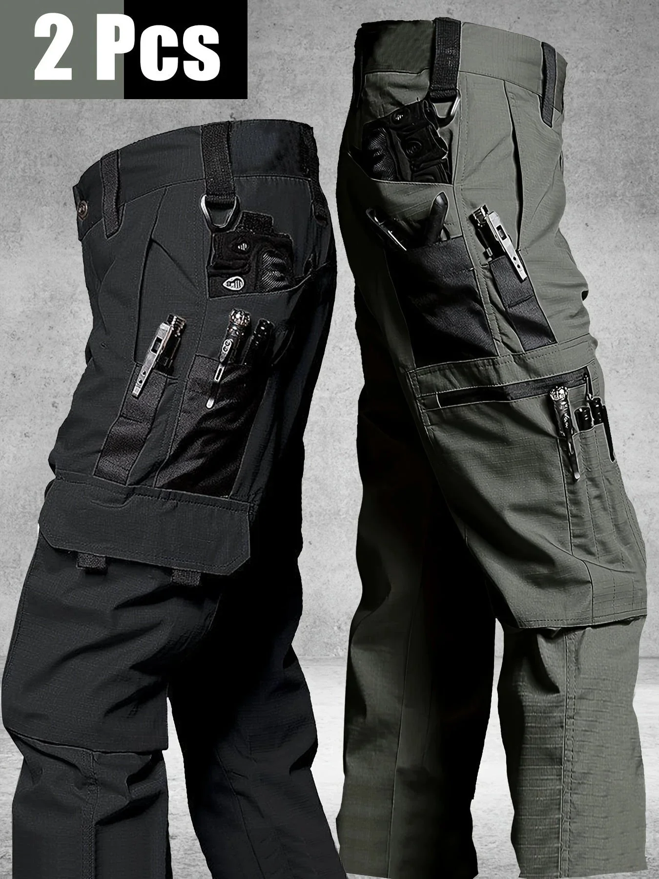 TactiPro Pantalons Cargo Tactiques Polyester Non Extensible – Image 5