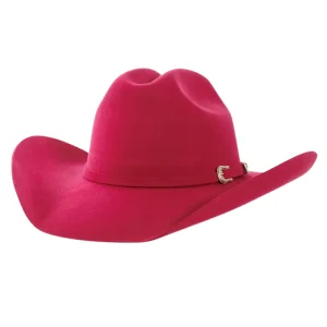 Chapeau Western Cattleman en feutre 3X Fuchsia - Adulte