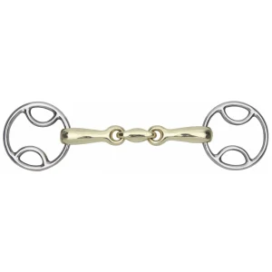 Mors Classique Bevel à double brisure en laiton avec lozenge