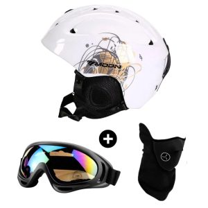 Casque de Ski Adultes Blanc Street + Lunette & Masque