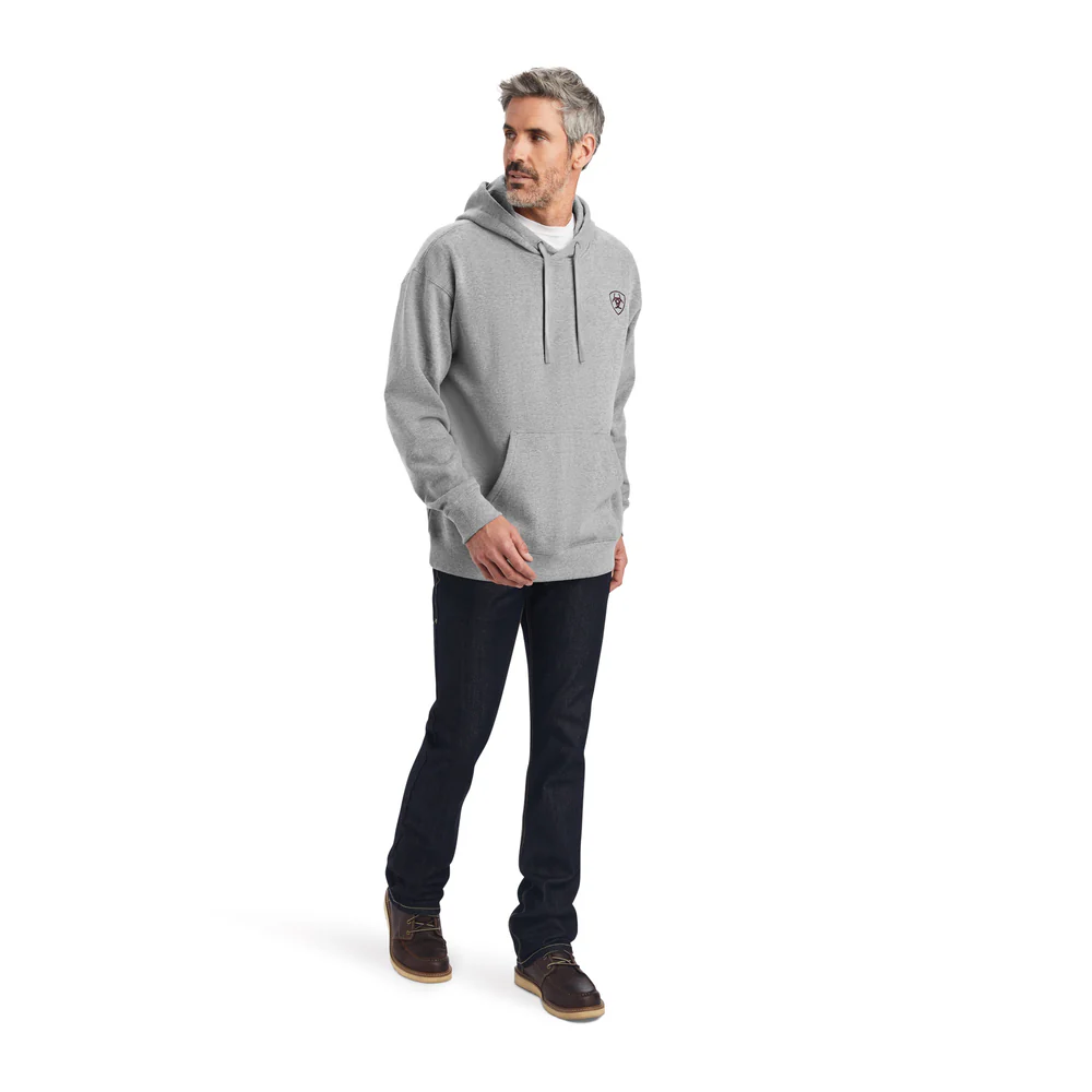 Chandail à capuchon Logo Heather Grey - Homme – Image 4