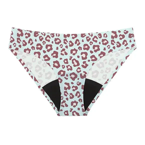 Culotte menstruelle léopard respirante étanche à 4 couches – Image 4