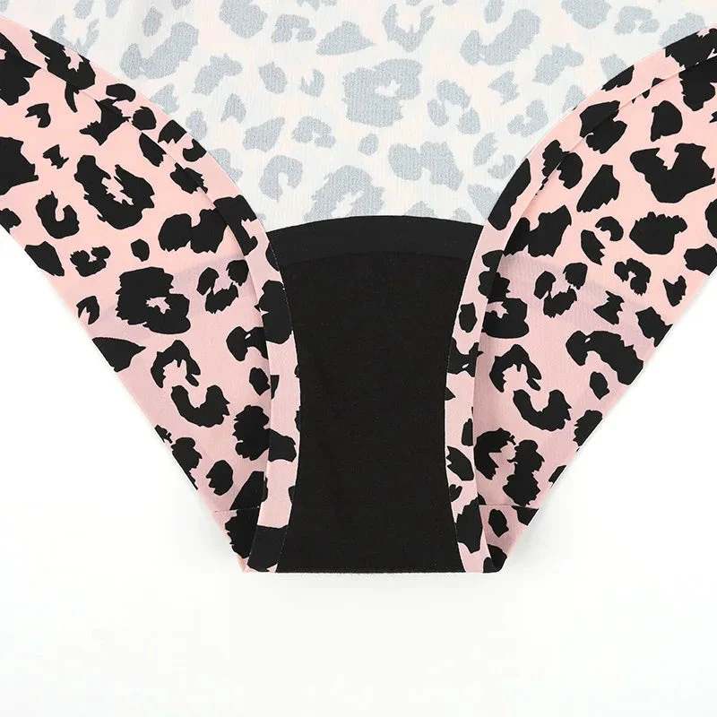 Culotte menstruelle léopard respirante étanche à 4 couches – Image 5