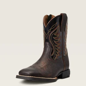 Bottes Ariat Toddler Amos Square Toe Western Boot - Hand Stained Red-Brown / Black