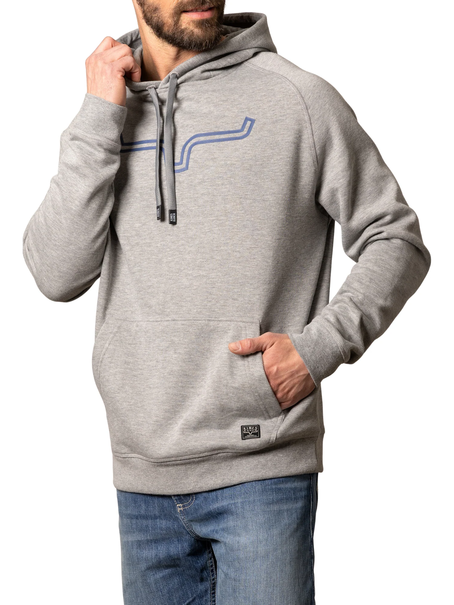Hoodie Outlier Gris Bleu - Homme – Image 3