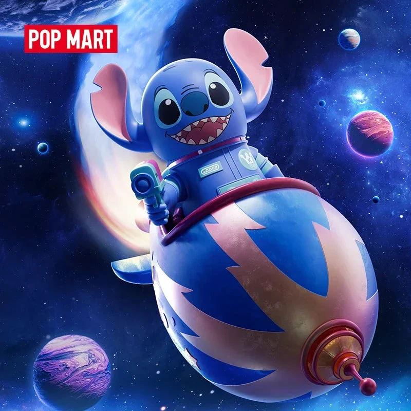Pop Mart Figurine Space Mega 400 Pour Cent PVC Bleue – Image 3