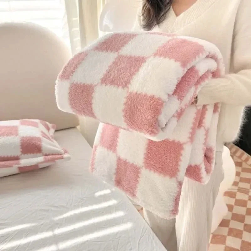 Couverture Polaire Panda Rose et Blanc Polyester Douce – Image 2
