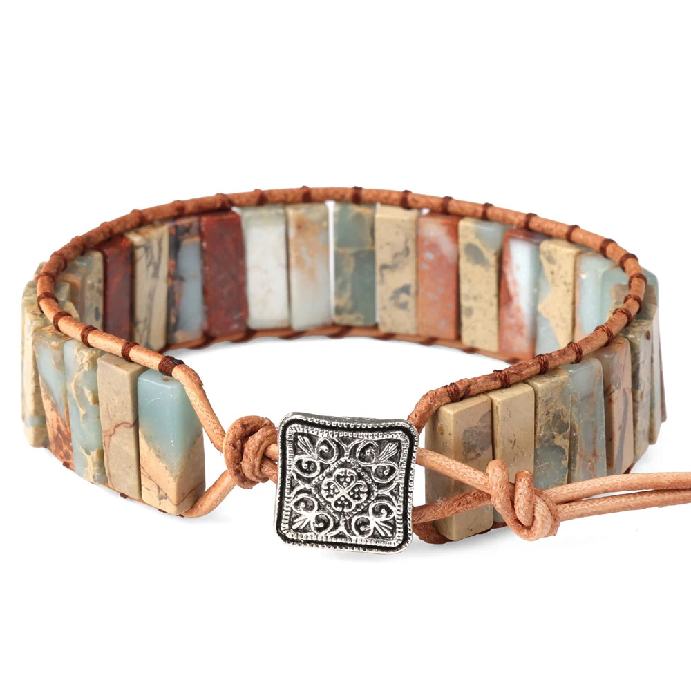 Bracelets tibétain en cuir multicolore ajustable⎮Summer & Chic – Image 7
