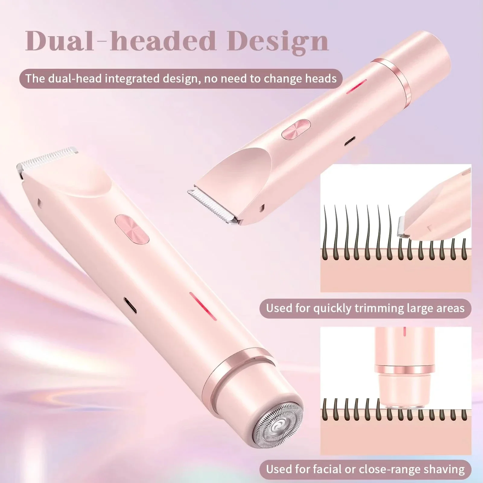 Futron Épilateur Électrique Mini Étanche Bikini Rose – Image 4
