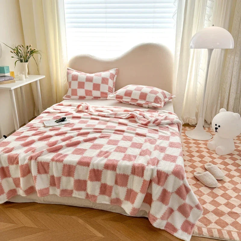 Couverture Polaire Panda Rose et Blanc Polyester Douce – Image 3