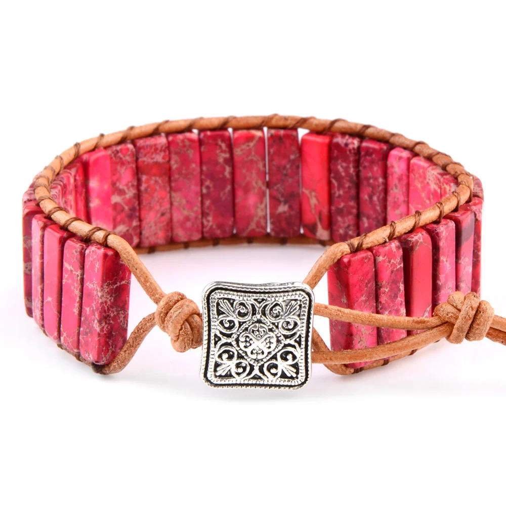 Bracelets tibétain en cuir multicolore ajustable⎮Summer & Chic – Image 6