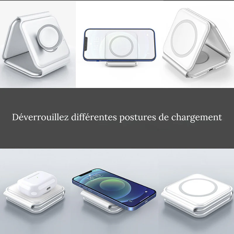 Chargeur sans fil 3 en 1 - voyage⎮Gadgets & Techno – Image 8