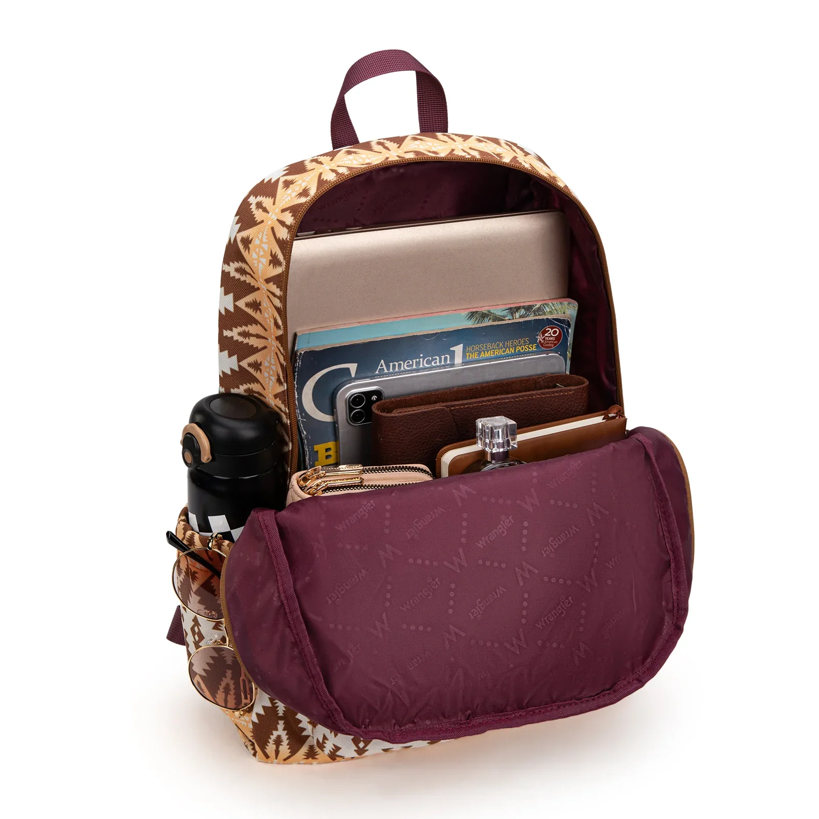 Sac a dos Wrangler Aztec Print Backpack -Brown – Image 3