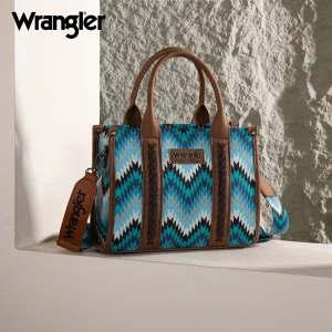 Sac Wrangler Southwestern Pattern Dual Sided Print Tote/Crossbody - Jean