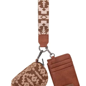 Mini Ensemble Pochette Triple Imprimé Aztèque Canvas