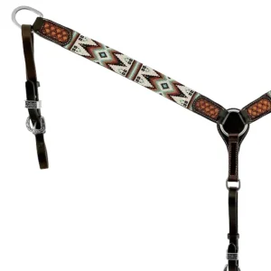 Bricole Western en cuir Southwest Beaded