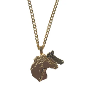 Collier Doré Chevaux
