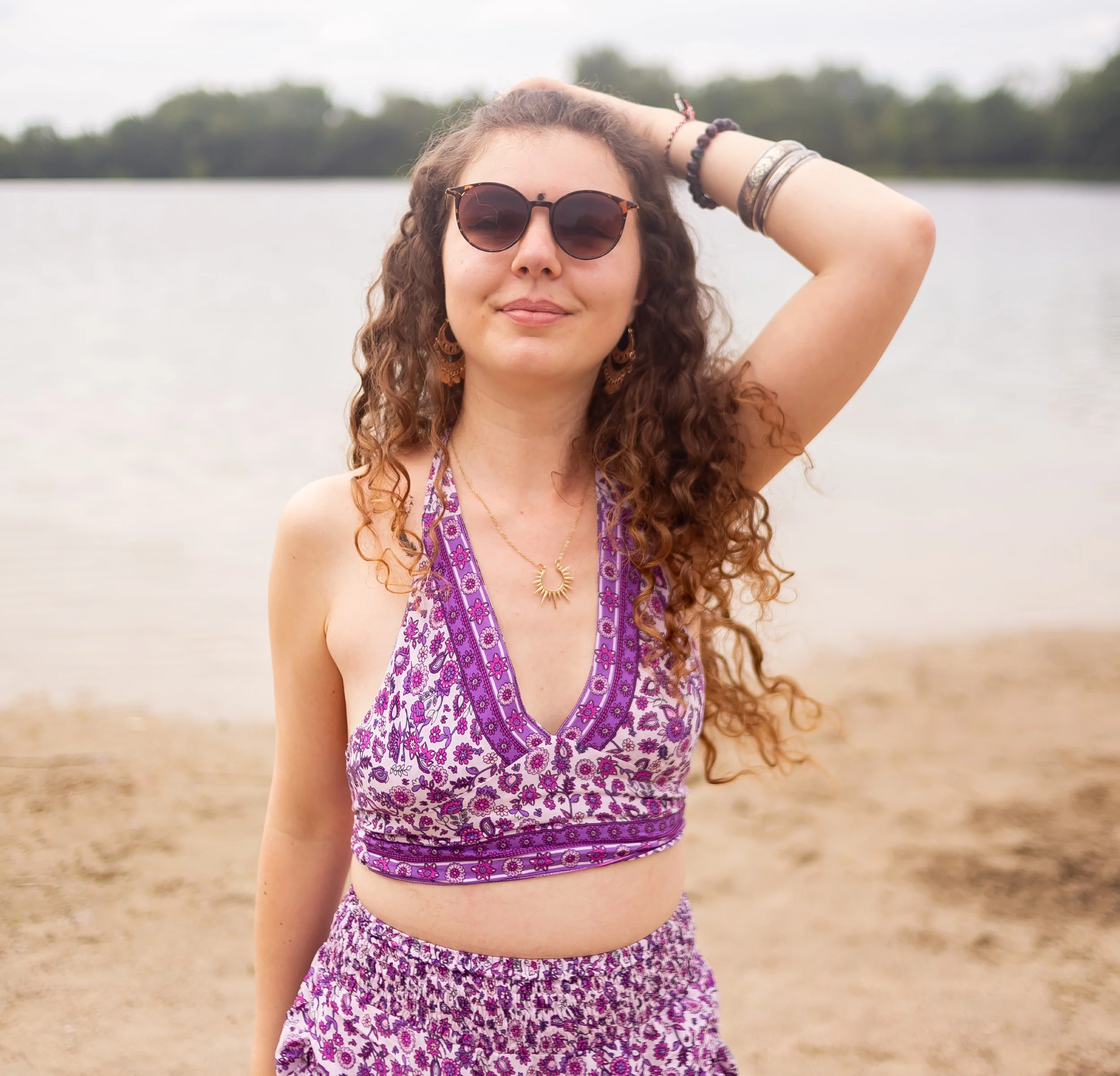 Ensemble haut crop top bohemian BALIAN et jupe CANTIK longue traine bohème – Image 6