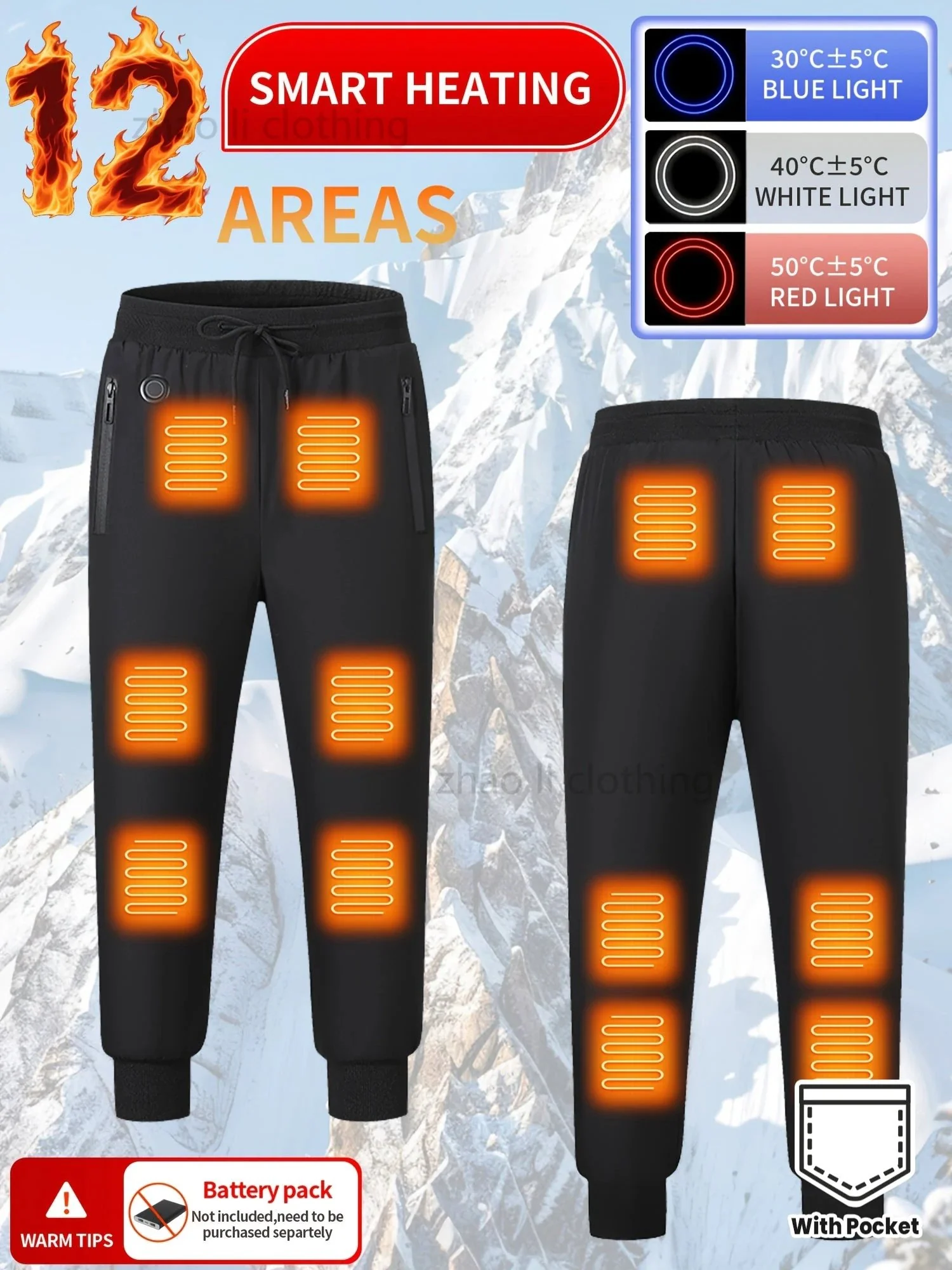Pantalon Chauffant 12 Zones Luxe Edition Limitée Pour Hiver