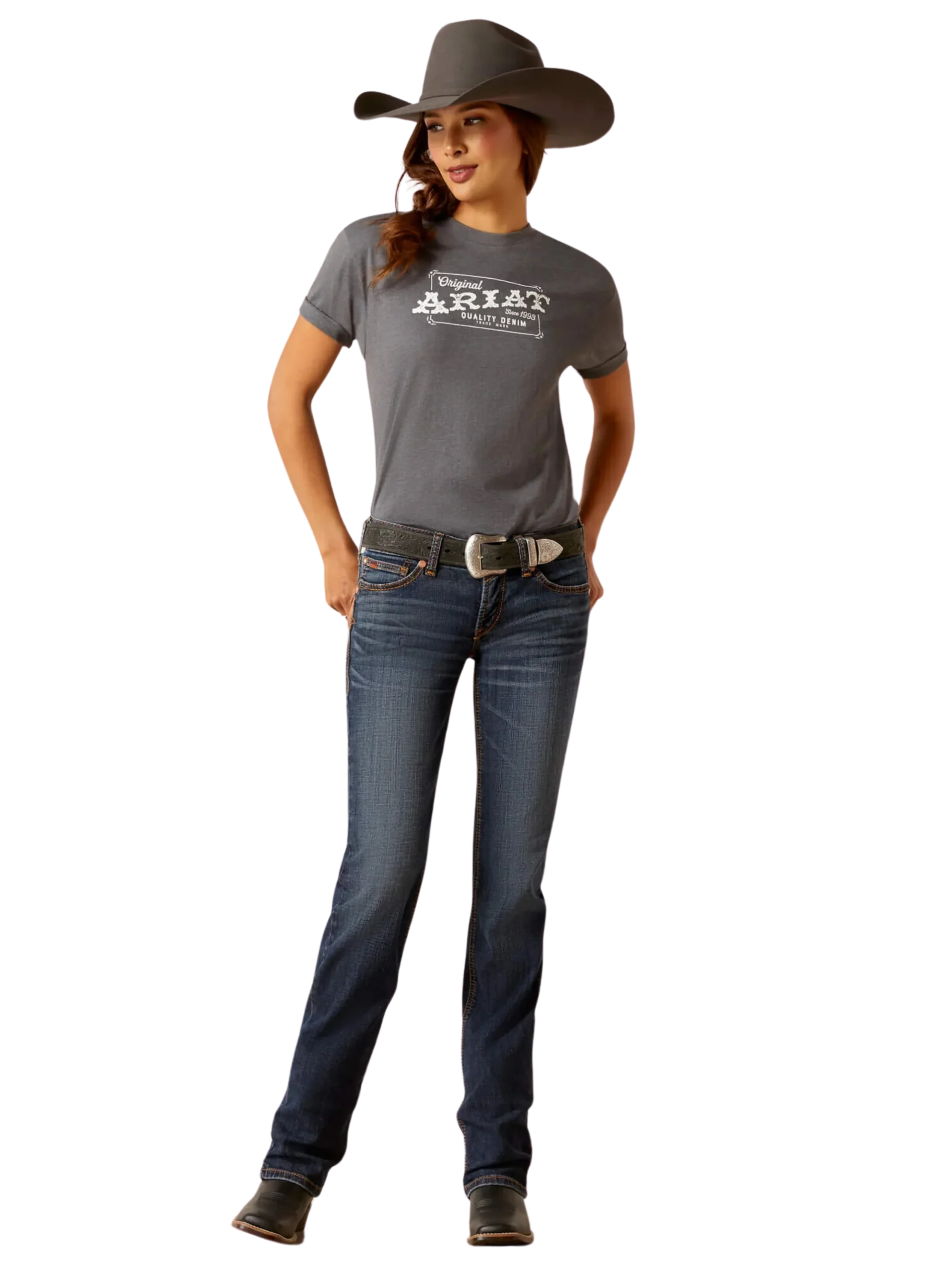 Jeans R.E.A.L. Charly Taille Basse Droite - Femme – Image 7