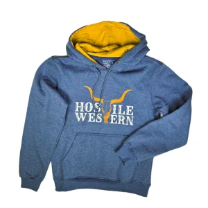 Hoodie longhorn et lettrage rustique - Homme