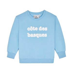 Sweatshirt Côte des Basques Bouclette Bleu ciel