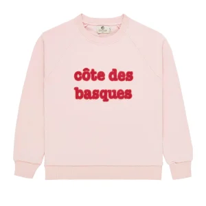 Sweatshirt Côte des Basques rose rouge