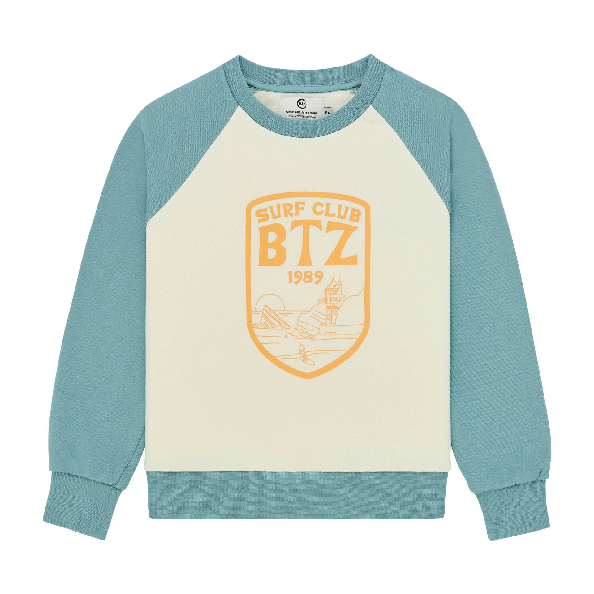 Sweatshirt btz surfclub bicolor bleu stone