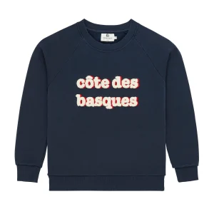 Sweatshirt Côte des Basques marine rouge