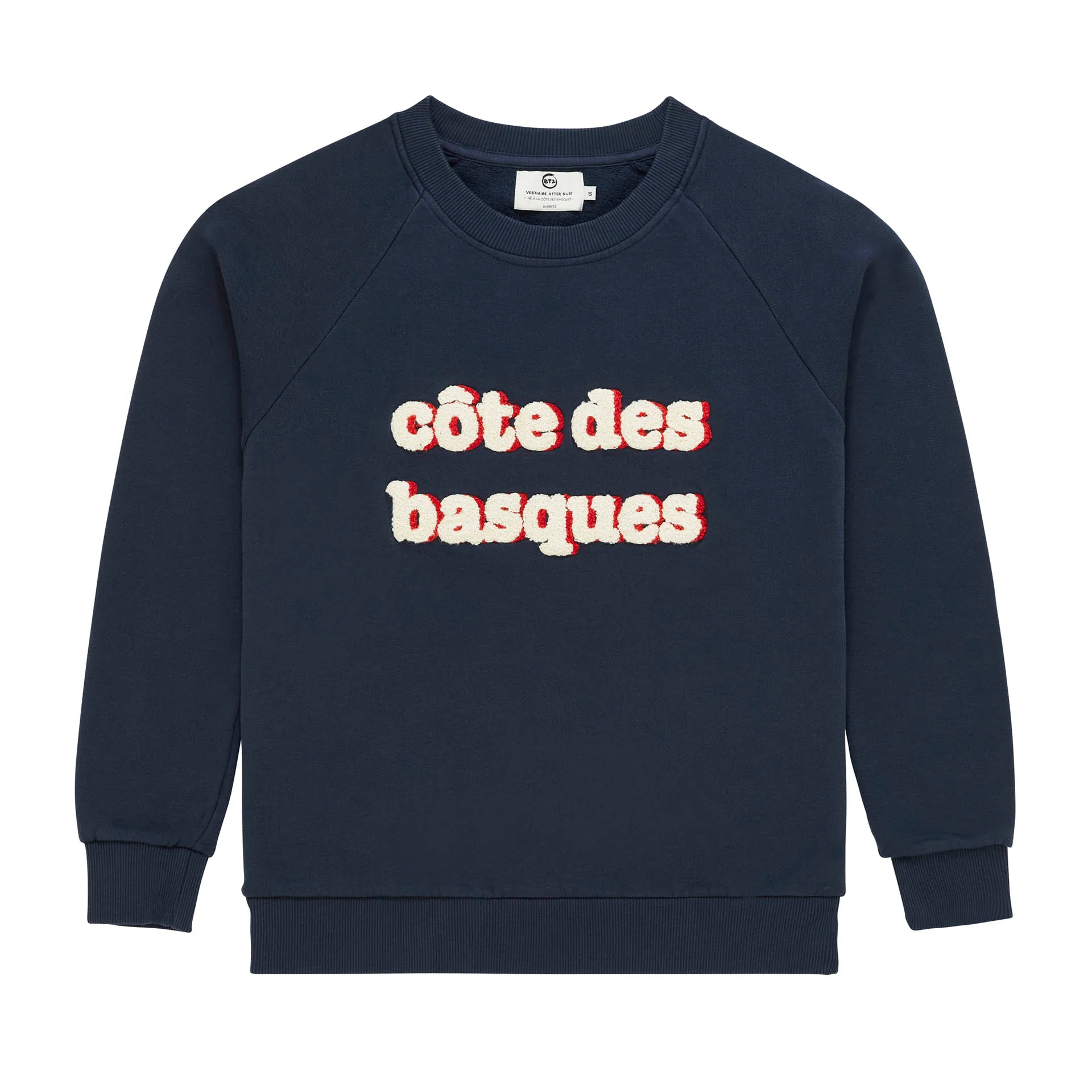Sweatshirt Côte des Basques marine rouge – Image 2
