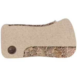 Tapis Western Beige avec Fleurs brunes