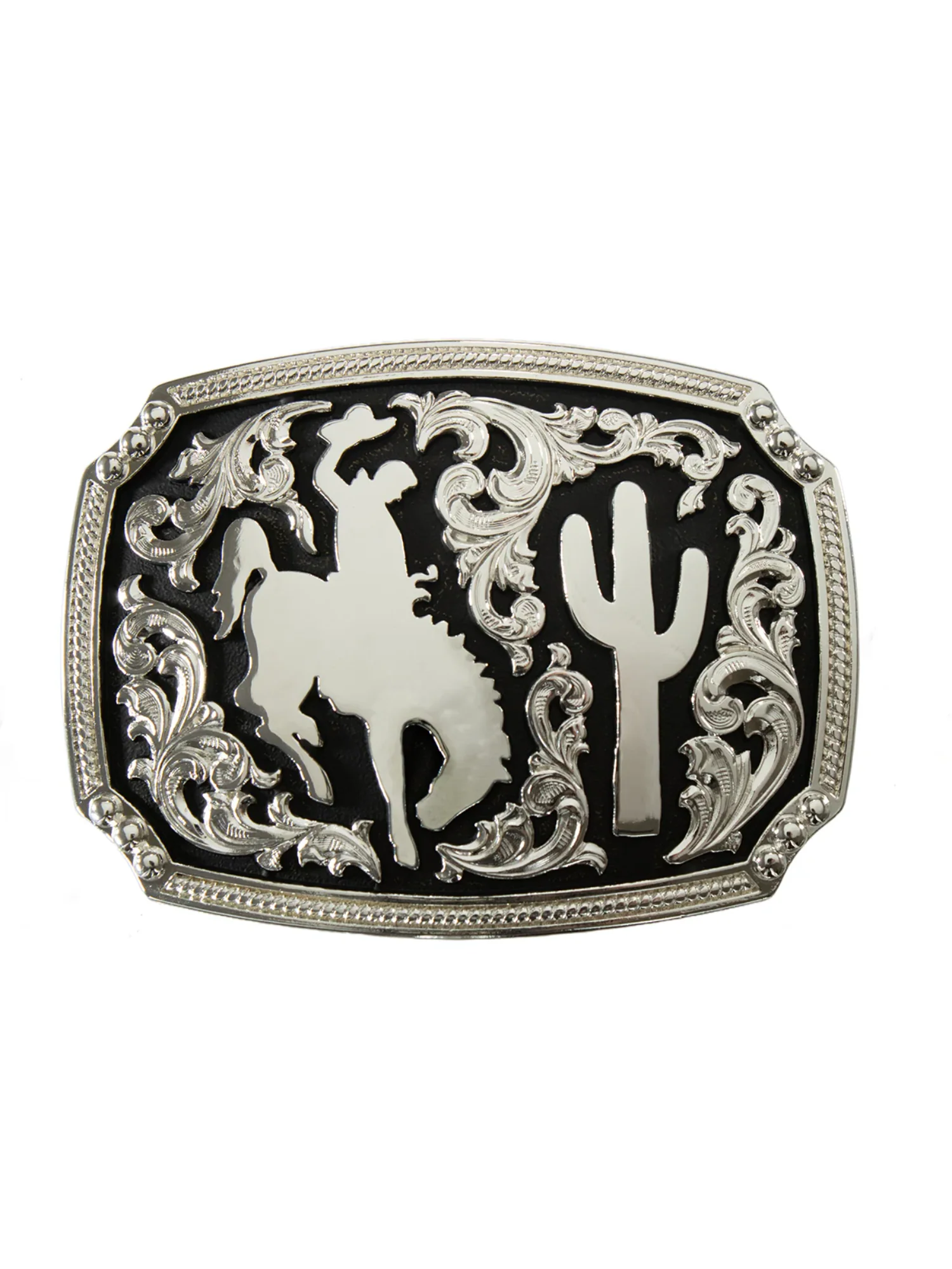 Boucle de ceinture Bronc Rider et décor désertique – Image 2